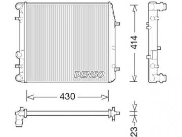 Радиатор двигателя DRM27006 (Denso)