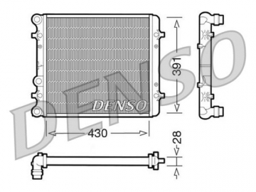 Радіатор двигуна DRM32002 (Denso)