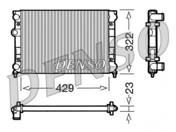 Радіатор двигуна DRM32007 (Denso)