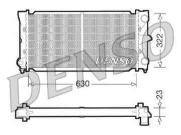 Радіатор двигуна DRM32025 (Denso)