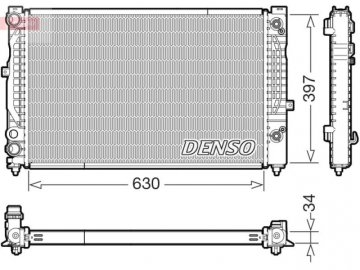 Радіатор двигуна DRM32056 (Denso)