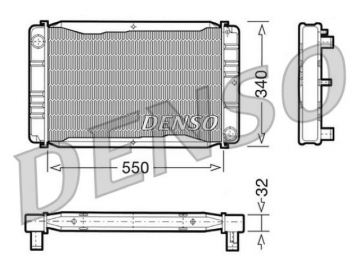 Радиатор двигателя DRM33011 (Denso)