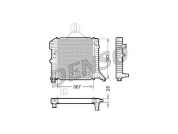 Радиатор двигателя DRM33020 (Denso)