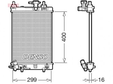 Радіатор двигуна DRM35004 (Denso)