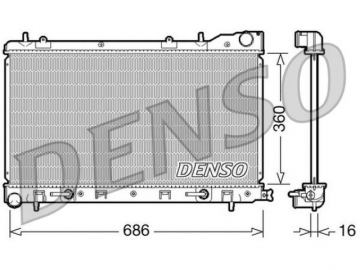 Радіатор двигуна DRM36001 (Denso)