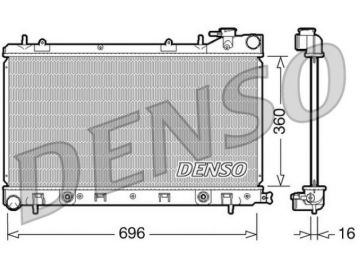 Радиатор двигателя DRM36002 (Denso)
