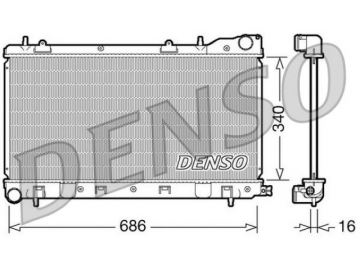 Радиатор двигателя DRM36003 (Denso)