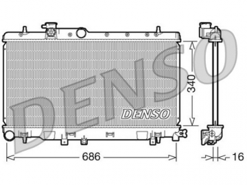 Радіатор двигуна DRM36006 (Denso)