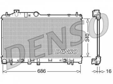 Радиатор двигателя DRM36009 (Denso)