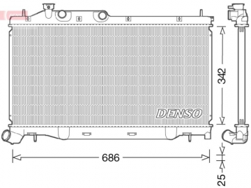Радіатор двигуна DRM36023 (Denso)