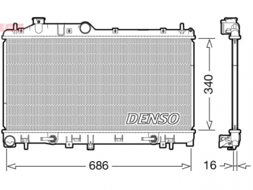 Радіатор двигуна DRM36024 (Denso)