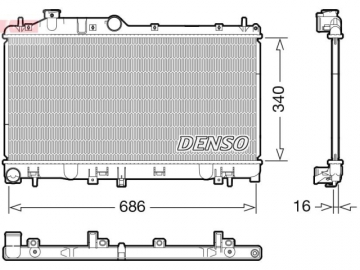 Радиатор двигателя DRM36025 (Denso)