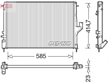 Радіатор двигуна DRM37001 (Denso)