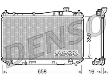 Радіатор двигуна DRM40009 (Denso)