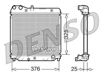 Радіатор двигуна DRM40015 (Denso)