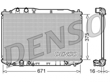 Радіатор двигуна DRM40018 (Denso)