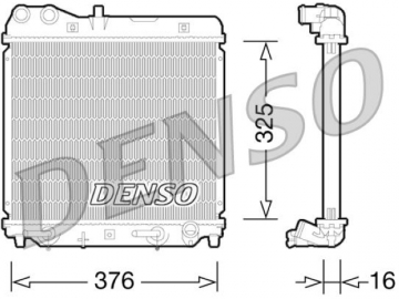 Радіатор двигуна DRM40026 (Denso)