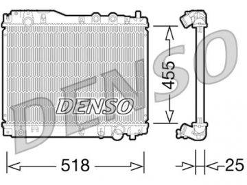Радіатор двигуна DRM40027 (Denso)