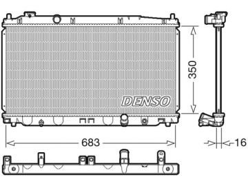 Радиатор двигателя DRM40035 (Denso)