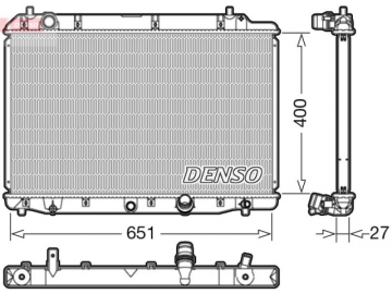 Радіатор двигуна DRM40036 (Denso)