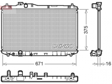 Радиатор двигателя DRM40037 (Denso)