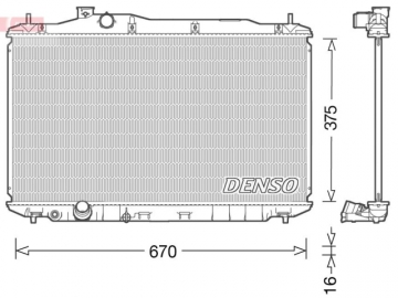 Радиатор двигателя DRM40040 (Denso)