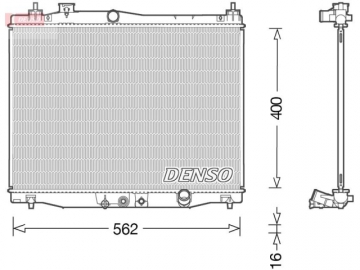 Радіатор двигуна DRM40046 (Denso)