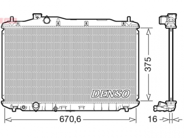 Радиатор двигателя DRM40105 (Denso)