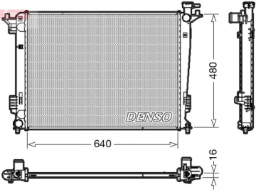 Радіатор двигуна DRM41003 (Denso)