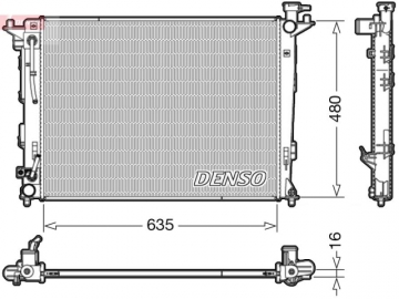 Радиатор двигателя DRM41005 (Denso)