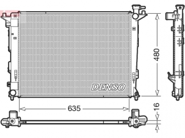 Радиатор двигателя DRM41006 (Denso)