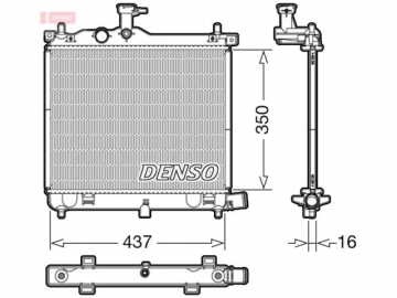 Радиатор двигателя DRM41009 (Denso)