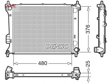 Радиатор двигателя DRM41011 (Denso)
