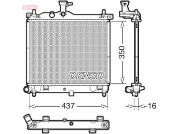 Радиатор двигателя DRM41012 (Denso)
