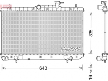 Радиатор двигателя DRM41014 (Denso)