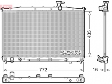 Радіатор двигуна DRM41024 (Denso)