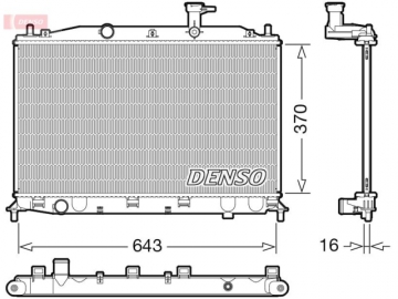 Радіатор двигуна DRM41026 (Denso)