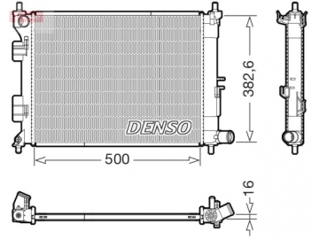 Радиатор двигателя DRM41032 (Denso)