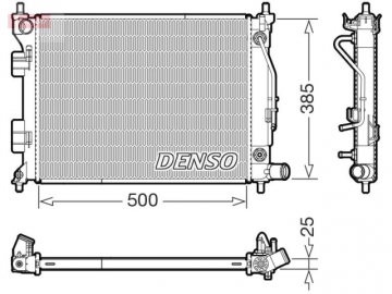 Радиатор двигателя DRM41033 (Denso)