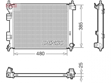 Радиатор двигателя DRM41034 (Denso)