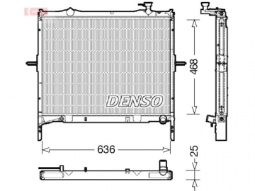 Радіатор двигуна DRM43001 (Denso)