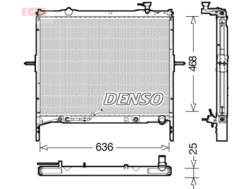 Радіатор двигуна DRM43002 (Denso)