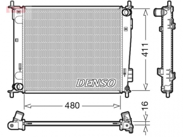 Радиатор двигателя DRM43003 (Denso)