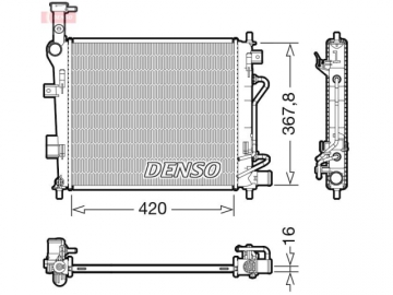 Радиатор двигателя DRM43007 (Denso)