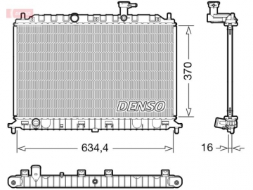 Радиатор двигателя DRM43009 (Denso)