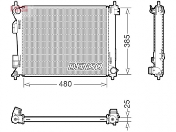 Радиатор двигателя DRM43010 (Denso)