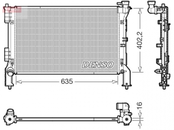 Радиатор двигателя DRM43012 (Denso)