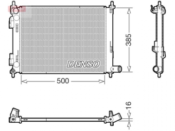 Радіатор двигуна DRM43013 (Denso)