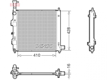 Радиатор двигателя DRM43014 (Denso)