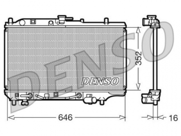 Радіатор двигуна DRM44005 (Denso)
